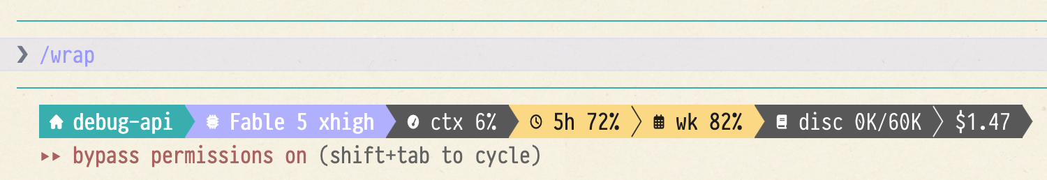cs-statusline: session and model accents, amber rate-limit warnings, standard-Unicode segment icons