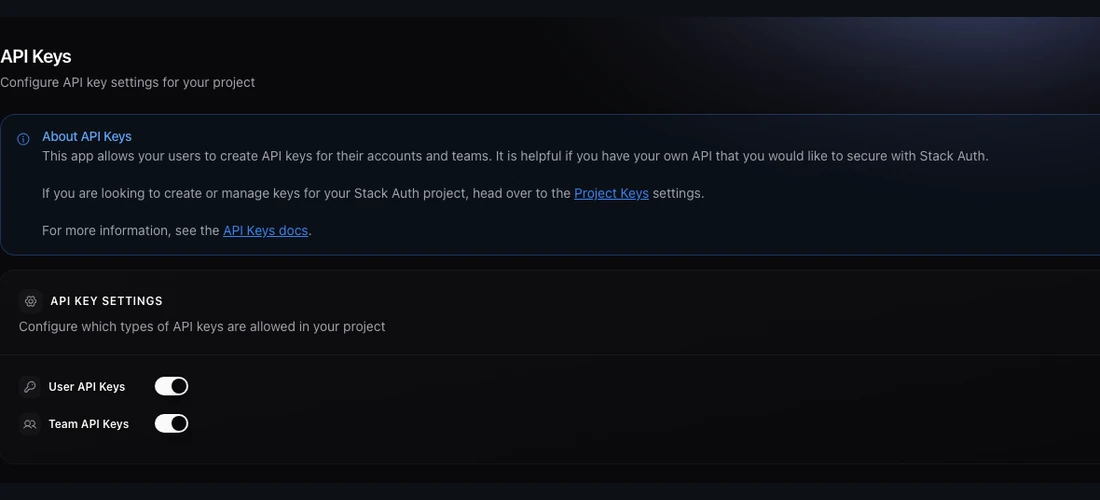 API Keys