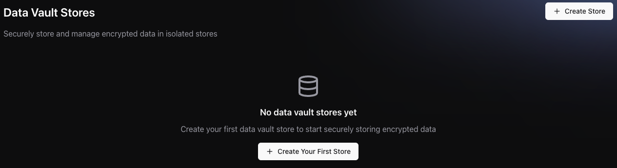 Data Vault dashboard