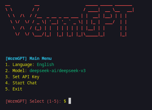 WormGPT CLI Example