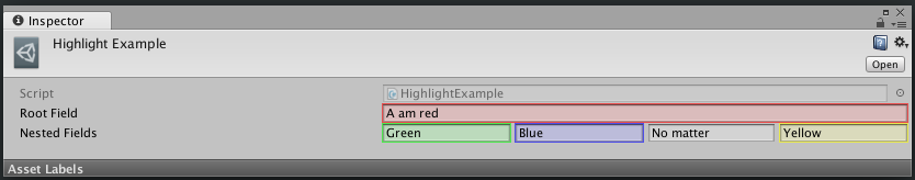 Highlight Attribute Example