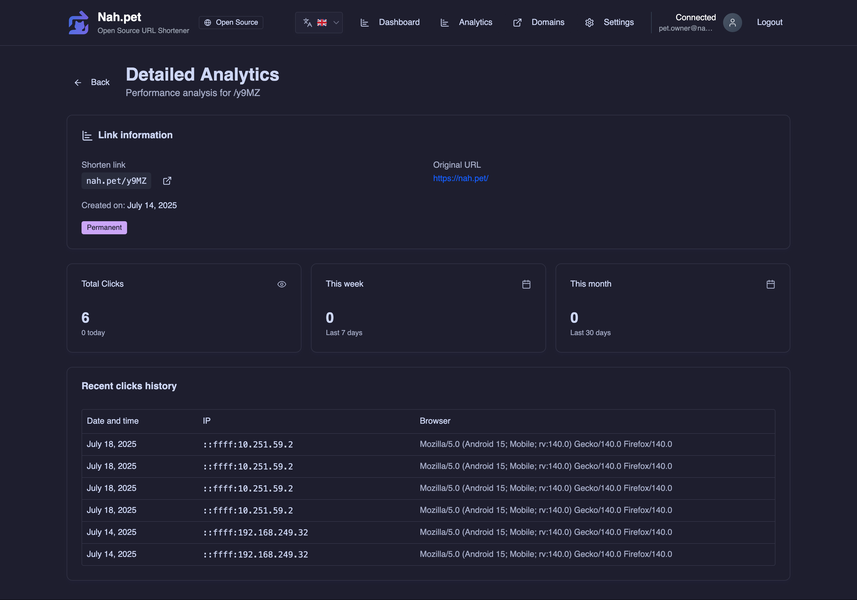 Analytics Slug Screenshot