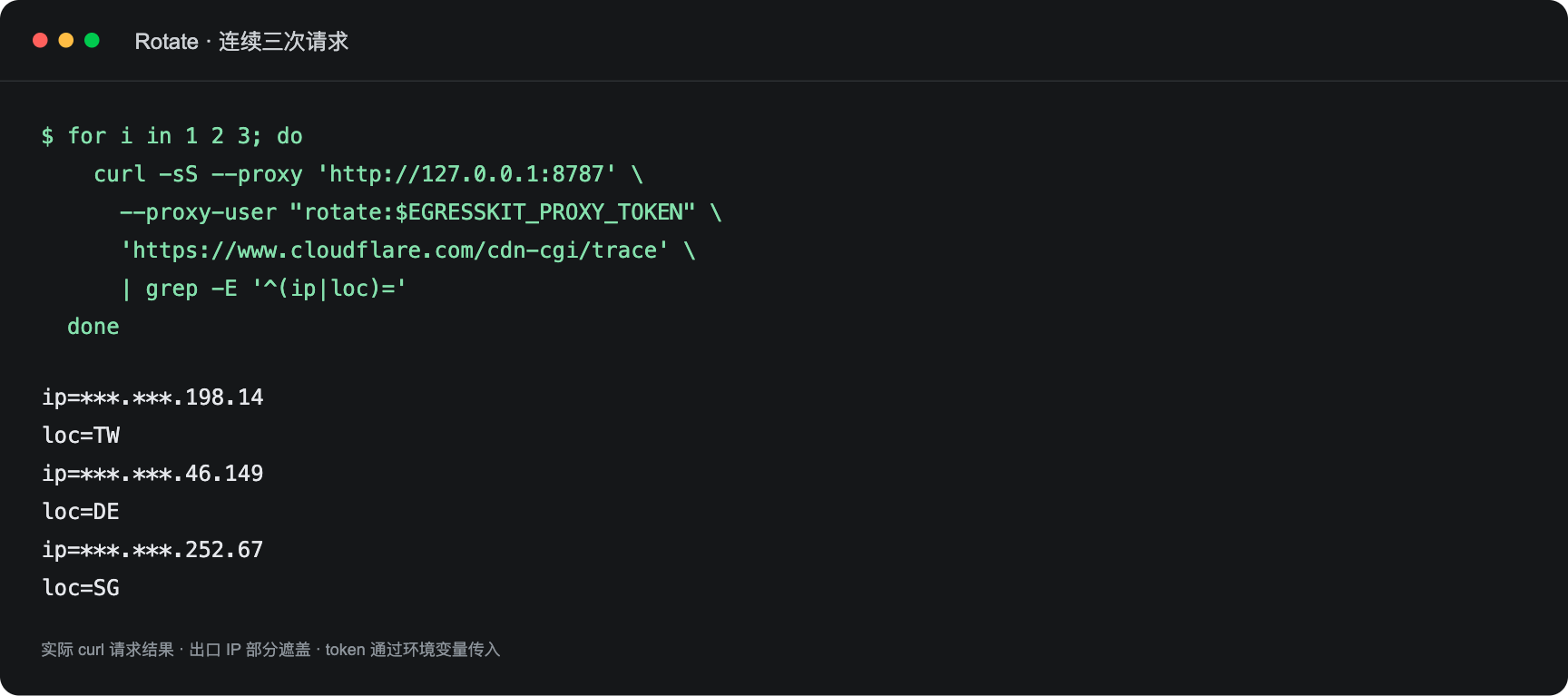 curl Rotate 轮换出口