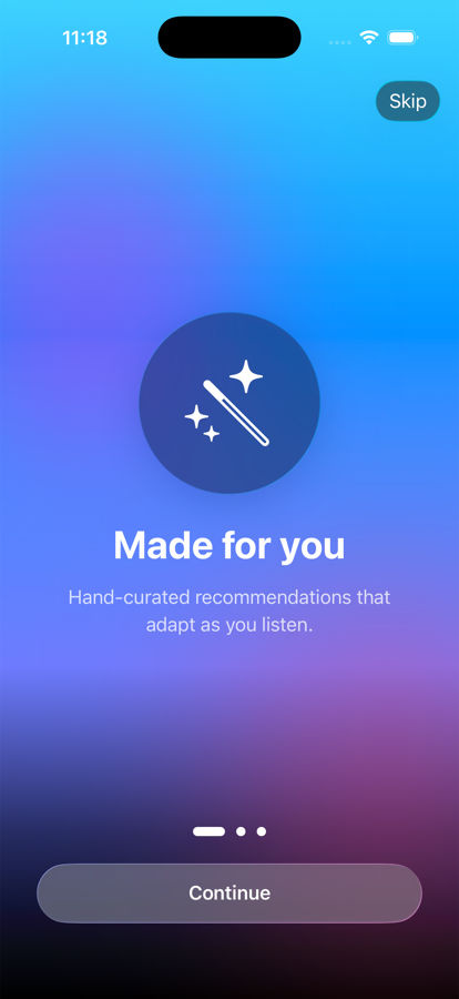 Onboarding flow