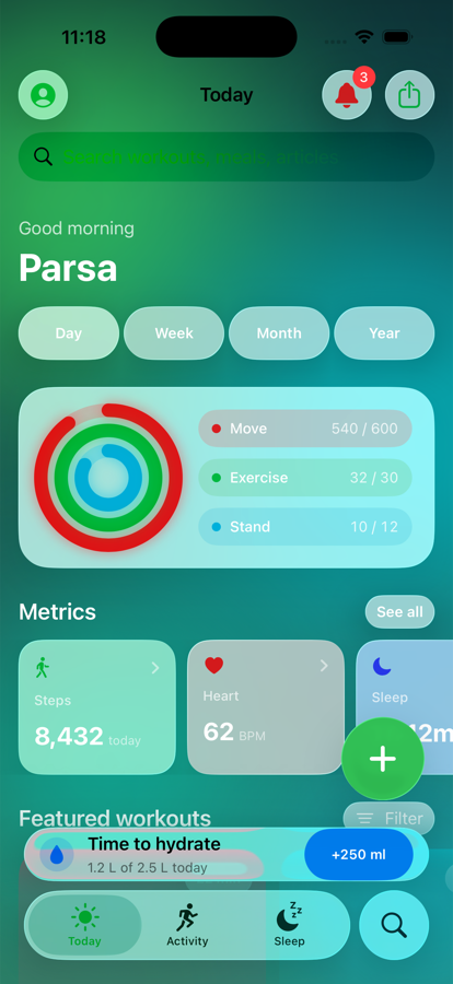 Health app shell