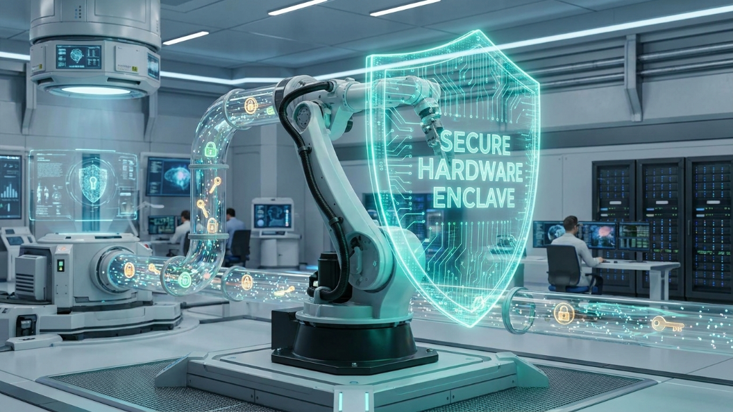 Industrial security data storage systems with encryption indicators