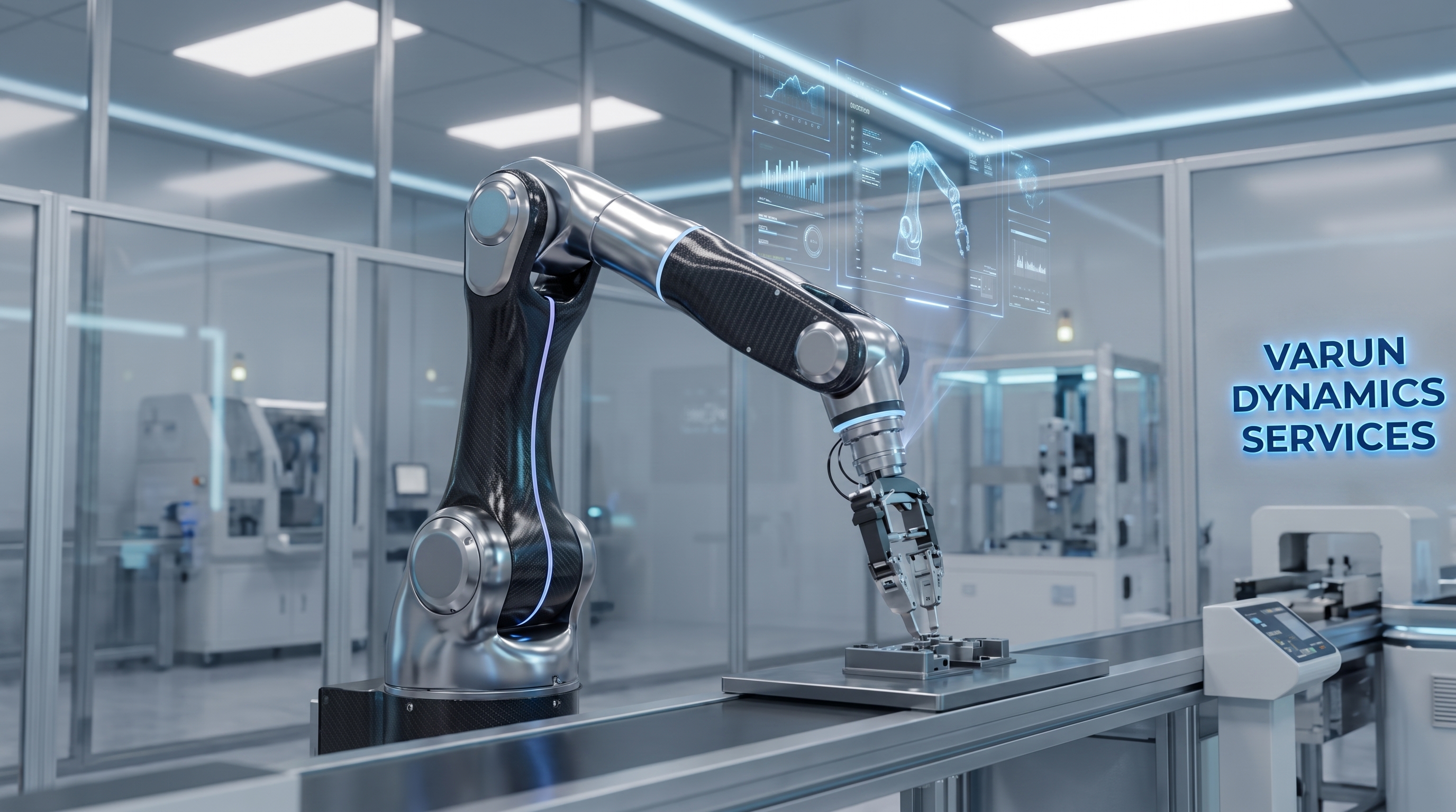 Advanced Robotics & Digital Twins - High-tech manufacturing facility