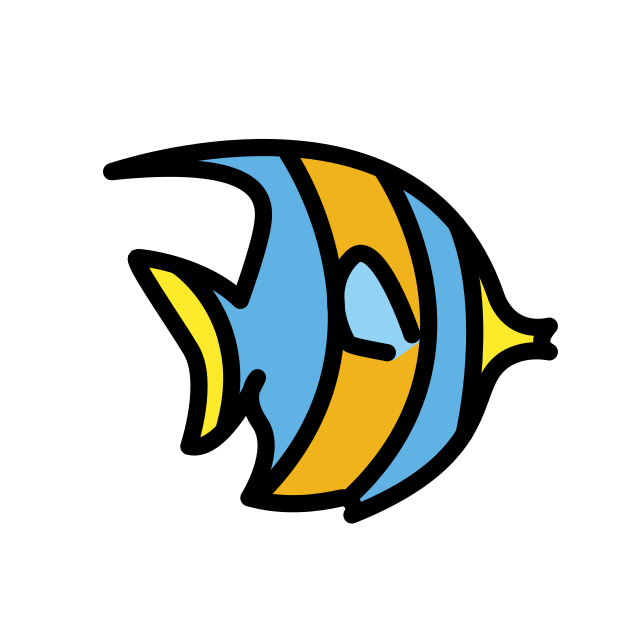 Render of tropical fish emoji from OpenMoji