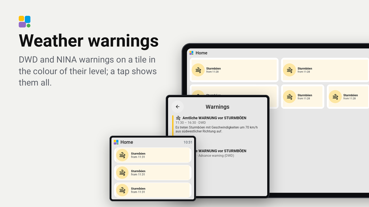 Weather warnings plugin preview