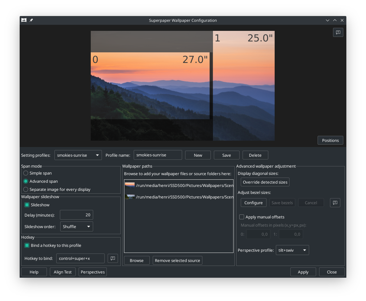 GitHub - hhannine/superpaper: A cross-platform multi monitor wallpaper  manager.