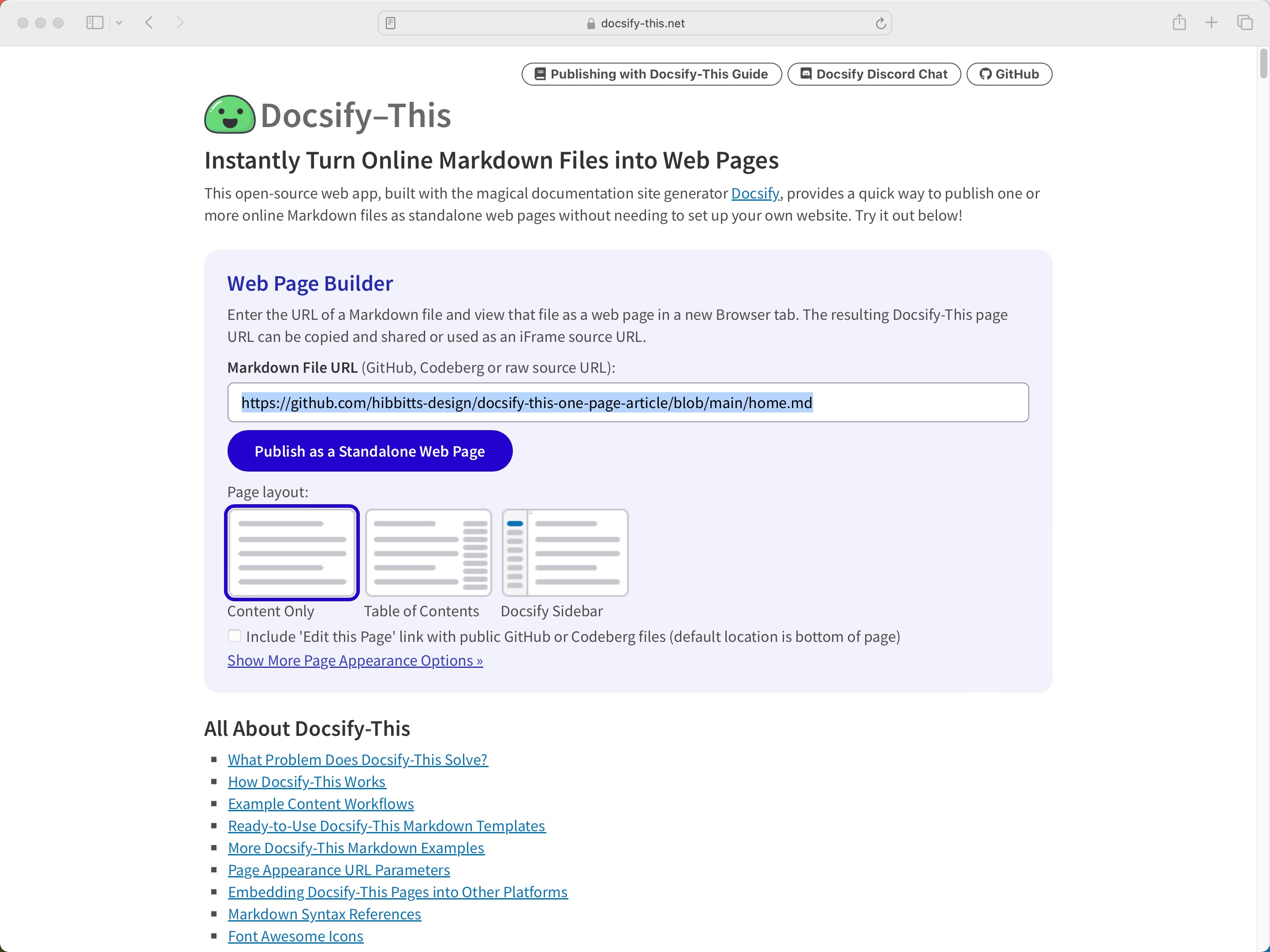 Docsify-This Web Page Builder