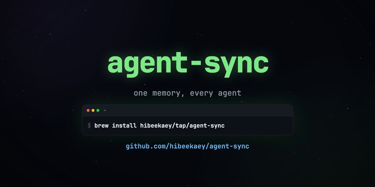 agent-sync: one memory, every agent
