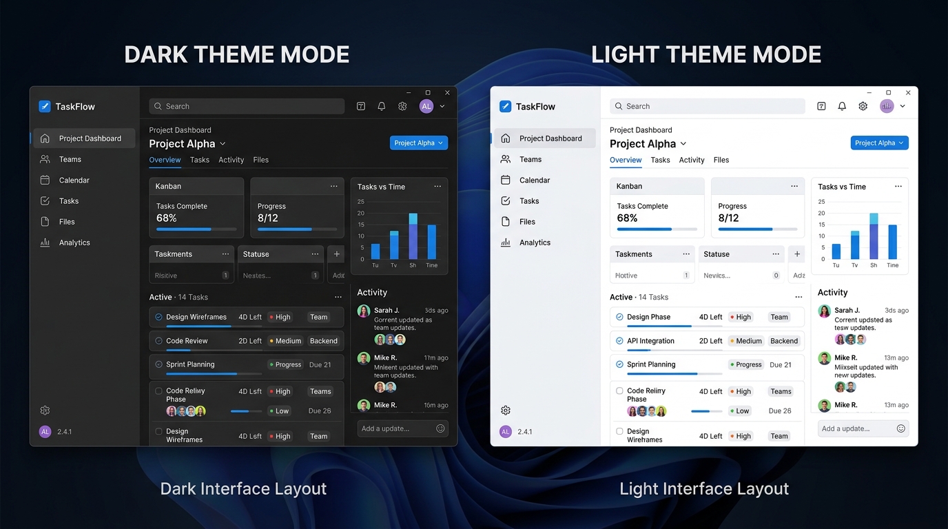 Dark and Light Themes