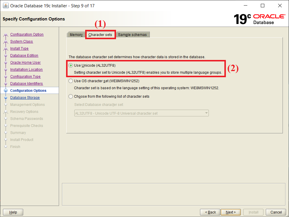 Imagem 2.3: Selecionar Unicode