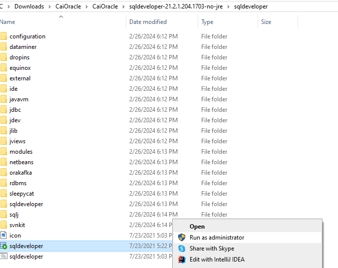 Imagem 3.2: Iniciar o SQL Developer