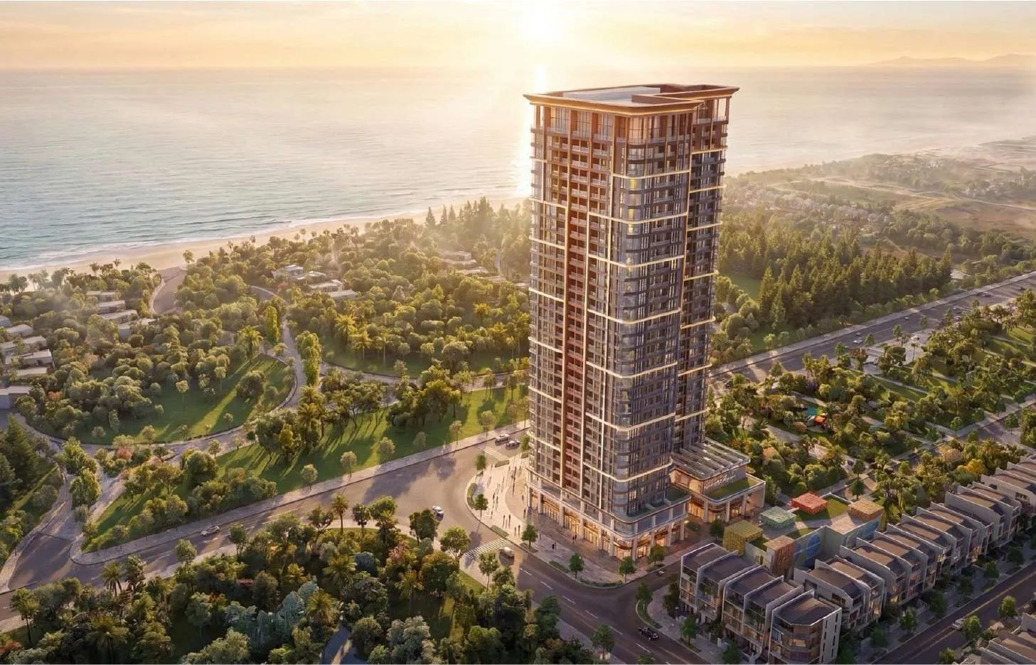 Toàn cảnh Sun Saphia Residence nhìn từ trên cao ban ngày