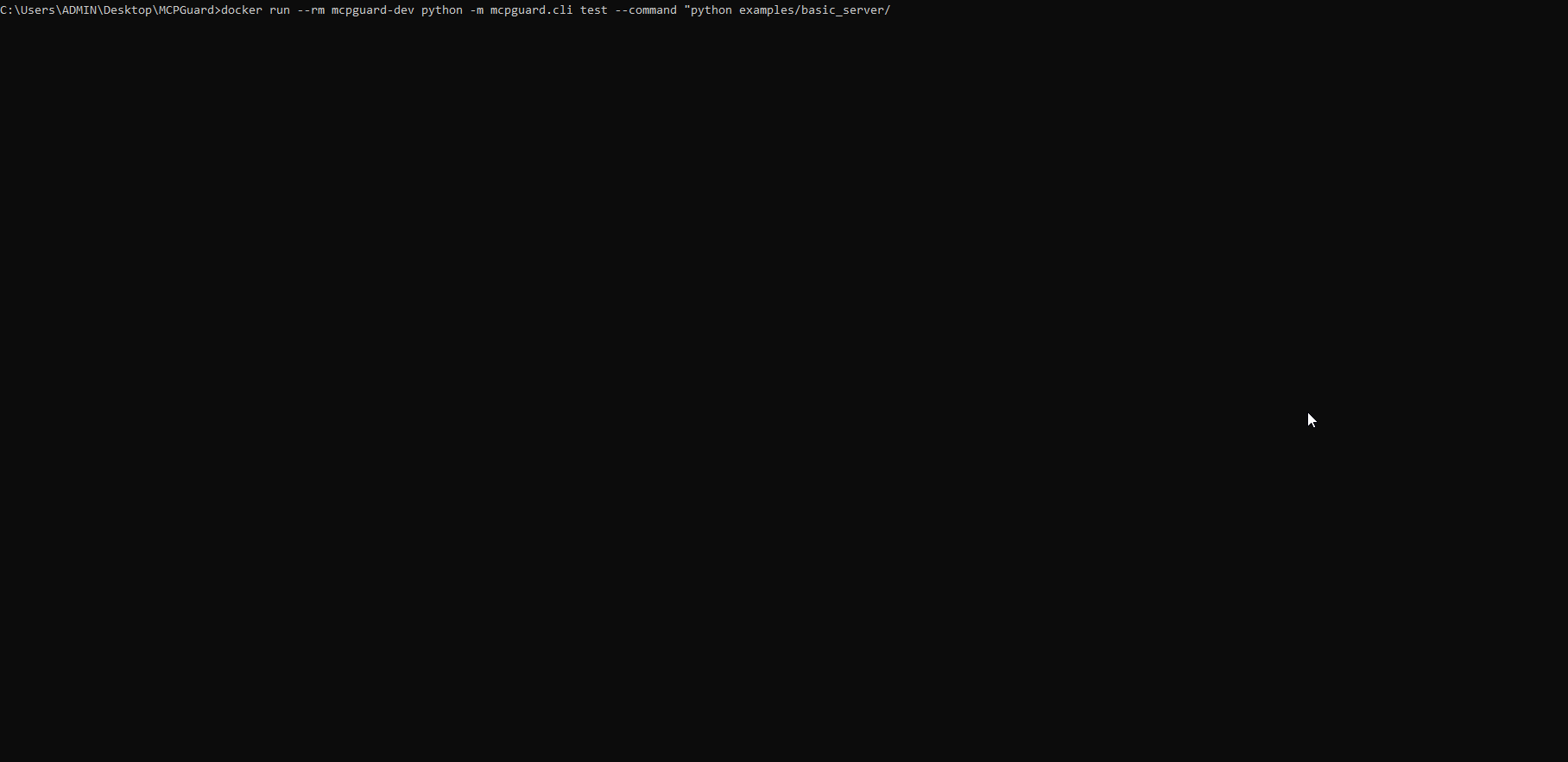 MCPGuard CLI demo