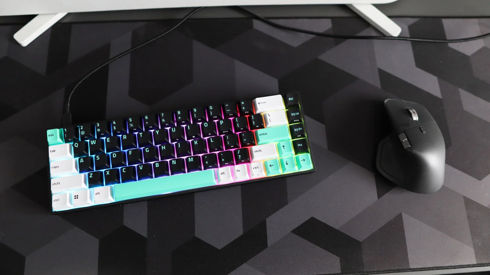 Razer Reclusa X Mini 65% keyboard on a desk