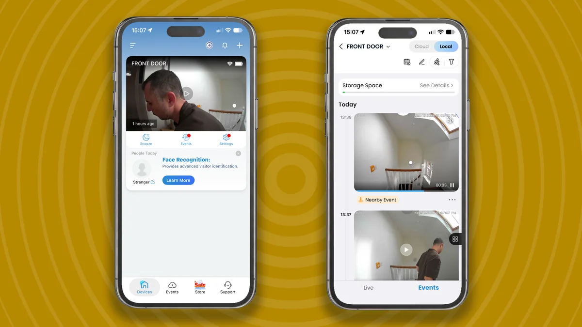 Aosu Video Doorbell R1 Ultra footage in app