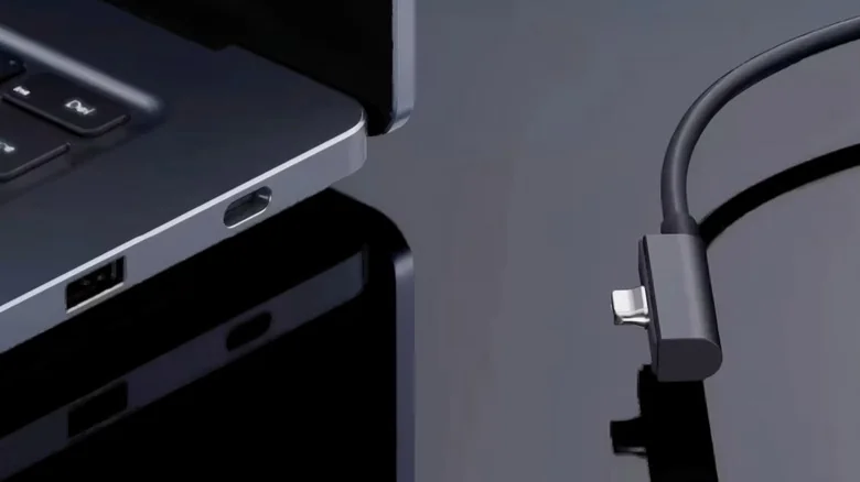 A Magnetic Connect charger and the Surface Laptop Ultra.