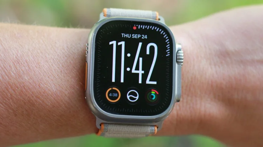 Apple Watch Ultra 4 on a wrist, showing "11:42"