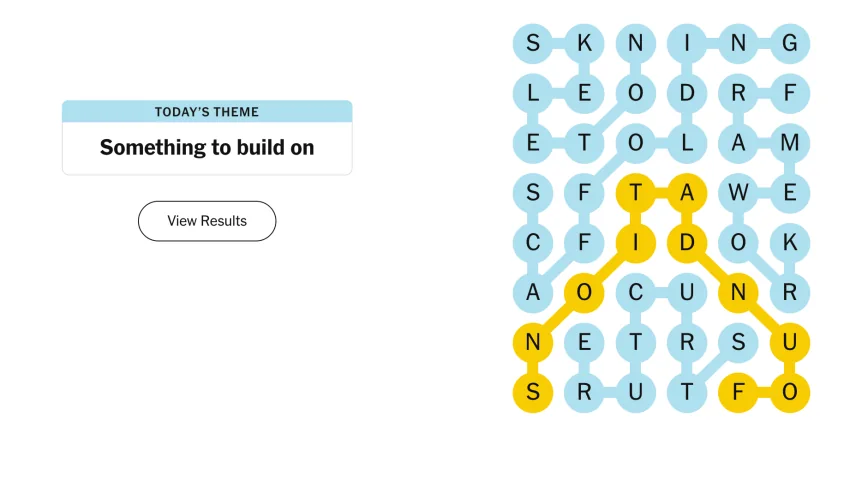 The completed NYT Strands puzzle for Oct. 25, 2026.