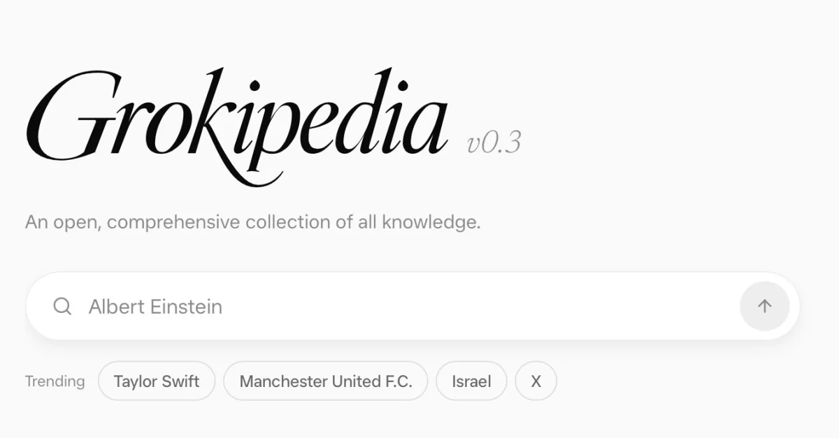Elon Musk's Grokipedia Receives 'Newly Refreshed' Design Update