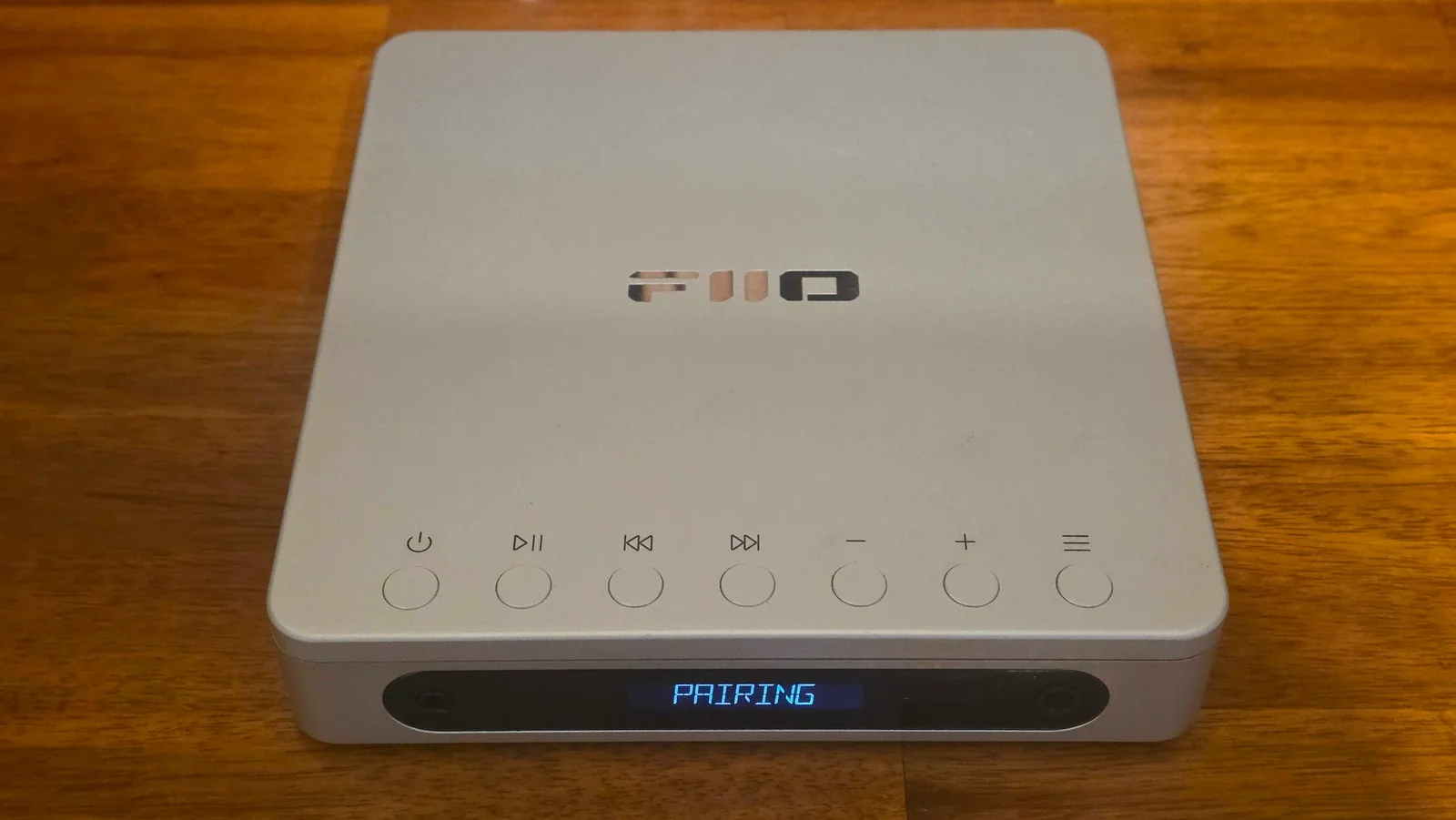 Fiio DM13 portable CD player on desk