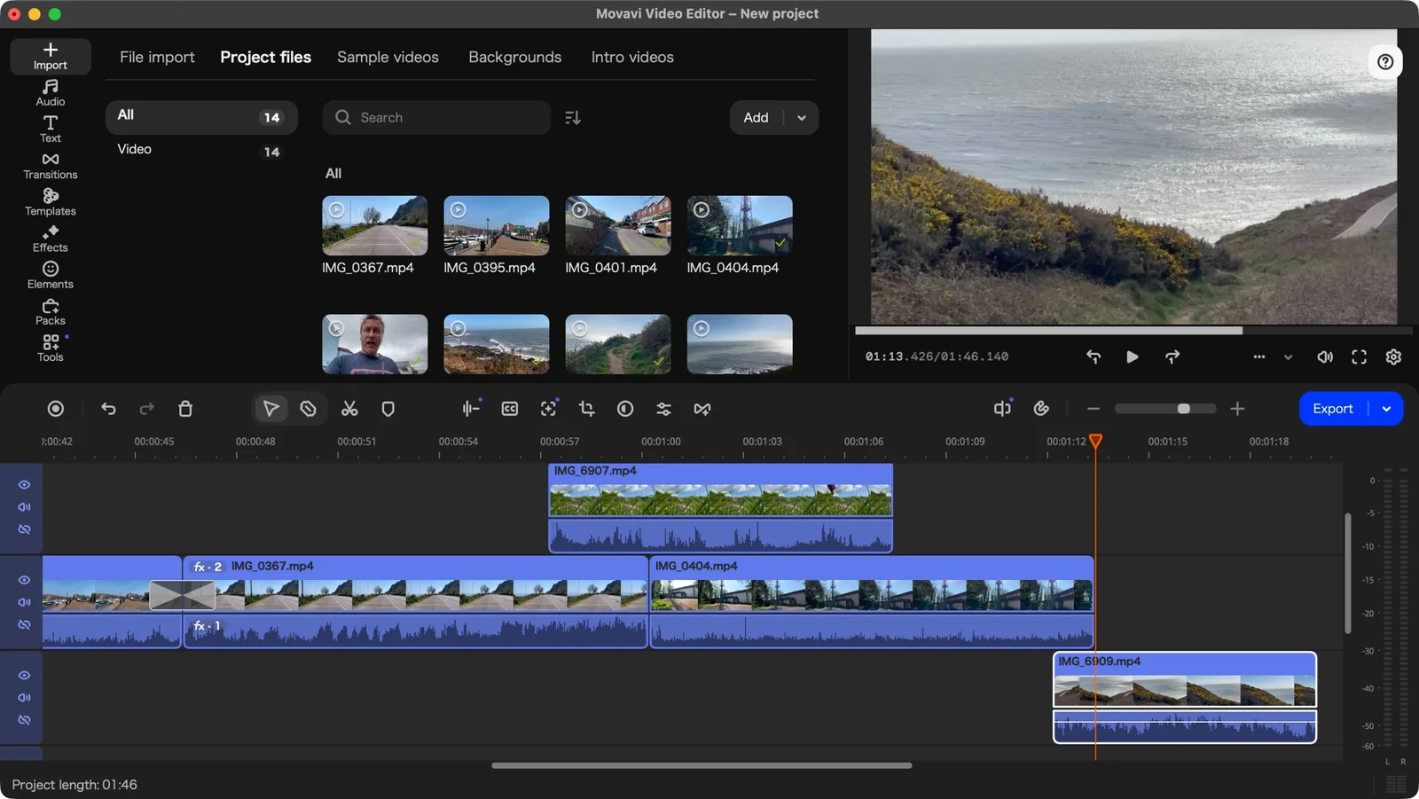Testing out Movavi Video Editor 27 on a MacBook Pro