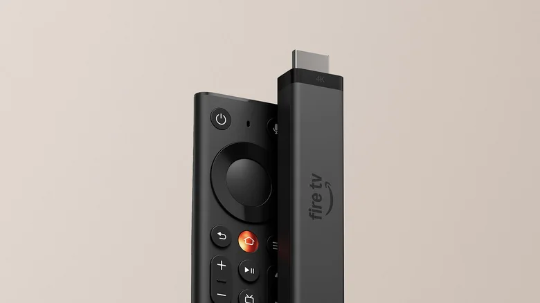 A Fire TV dongle and remote.