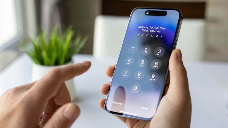 An iPhone asking for the user's passcode.