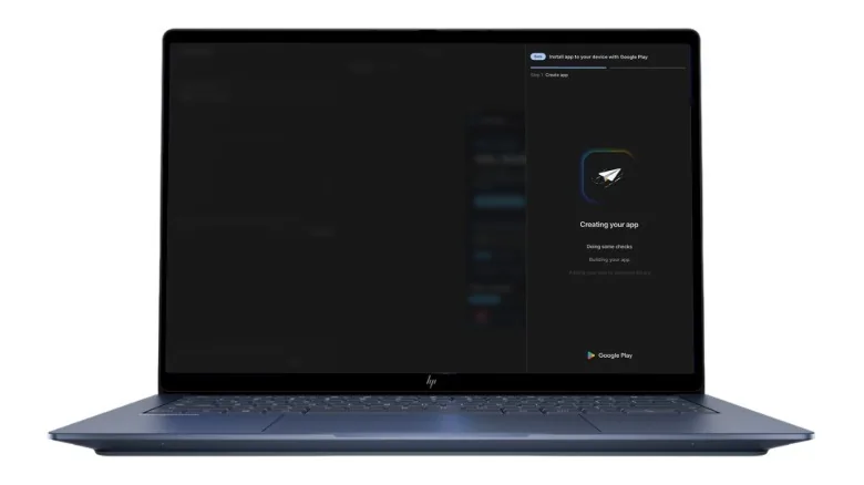 AI Studio publishing a vibecoded Android app to the Play Store.
