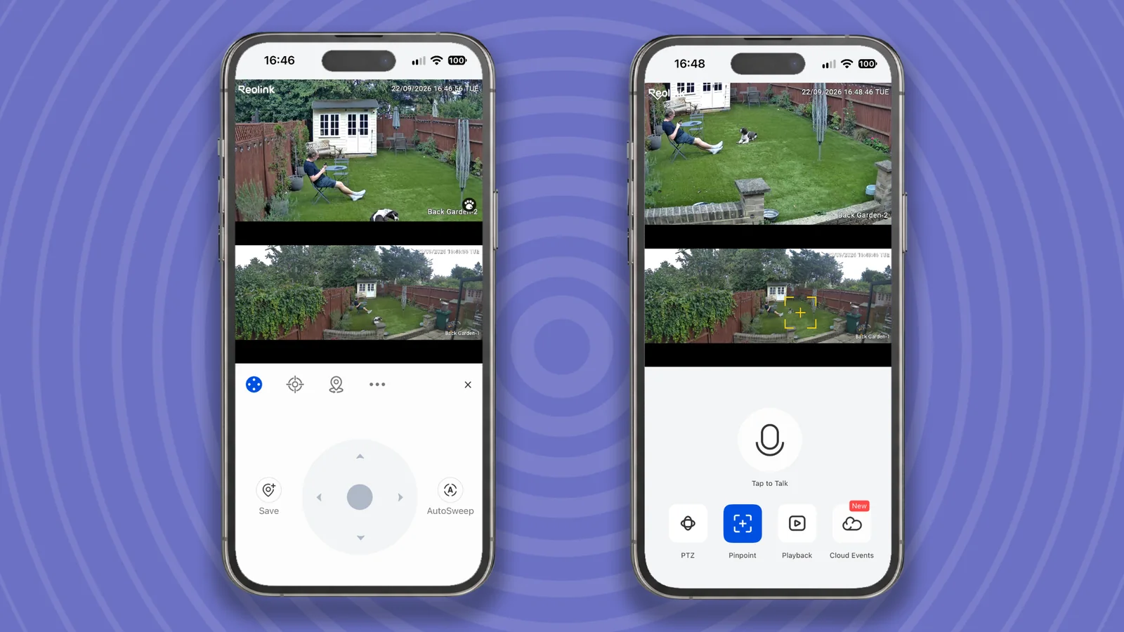 Reolink Omvi 3i security camera detecting a pet