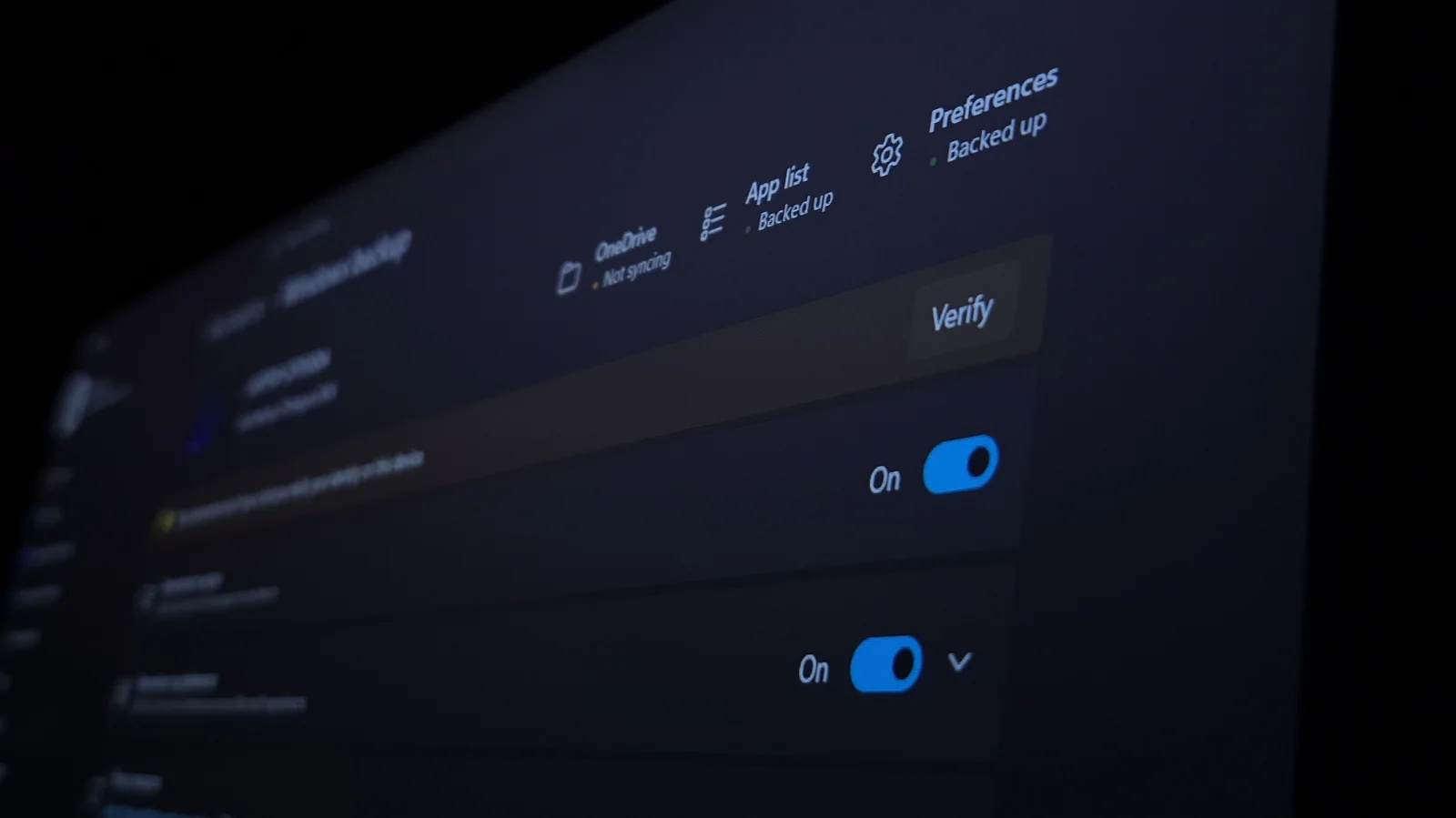 The Windows Backup Settings page in Windows 11.