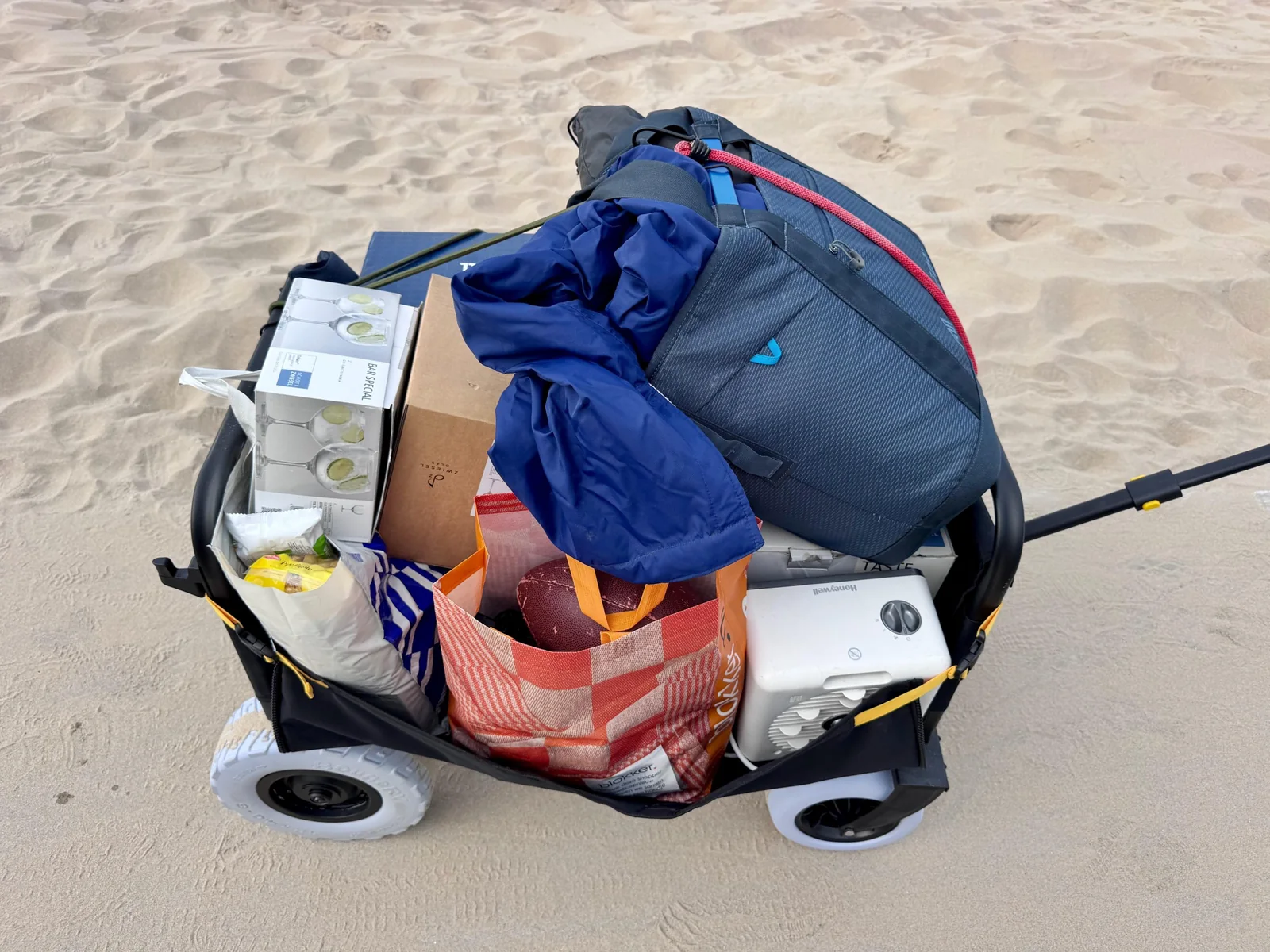<em>Carrying what would usually take me two trips.</em>