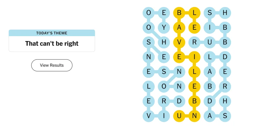 The completed NYT Strands puzzle for Oct. 9, 2026.