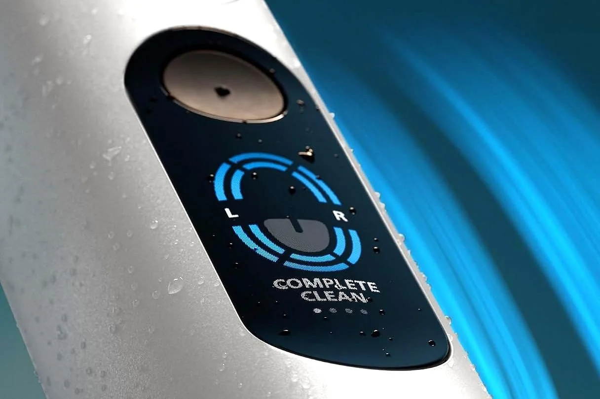 A close-up of the mouth-map screen on the Philips Sonicare Next-Generation DiamondClean 9900 Prestige smart toothbrush.