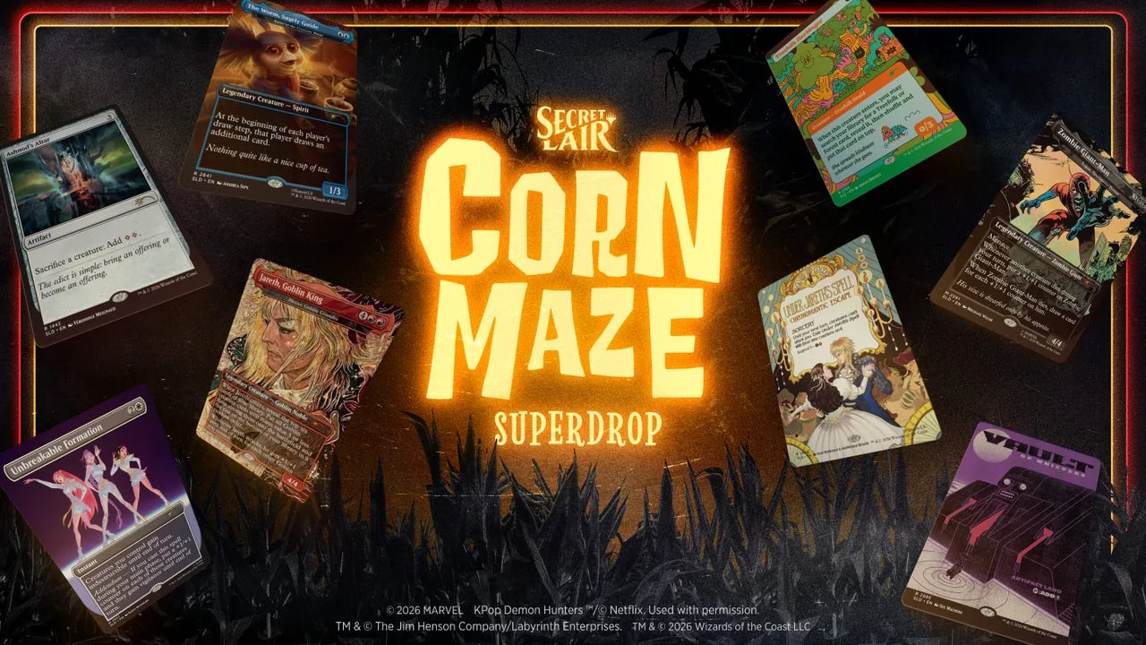 MTG Corn Maze Secret Lair Brings Labyrinth, KPop Demon Hunters, and Marvel