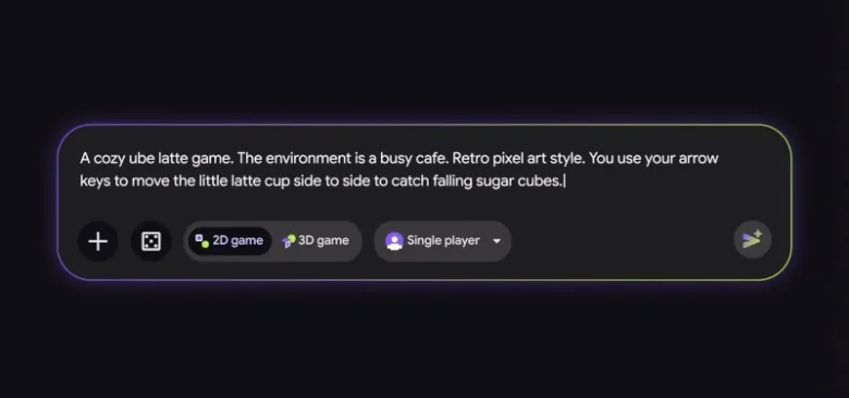 Google Playground prompt example