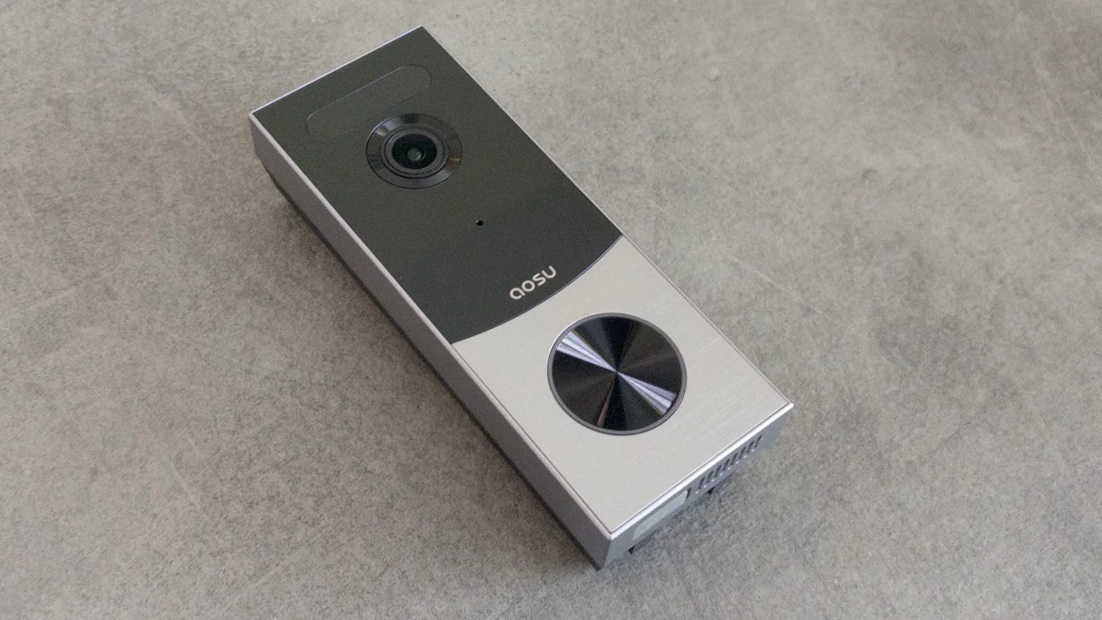 Aosu Video Doorbell R1 Ultra on stone surface