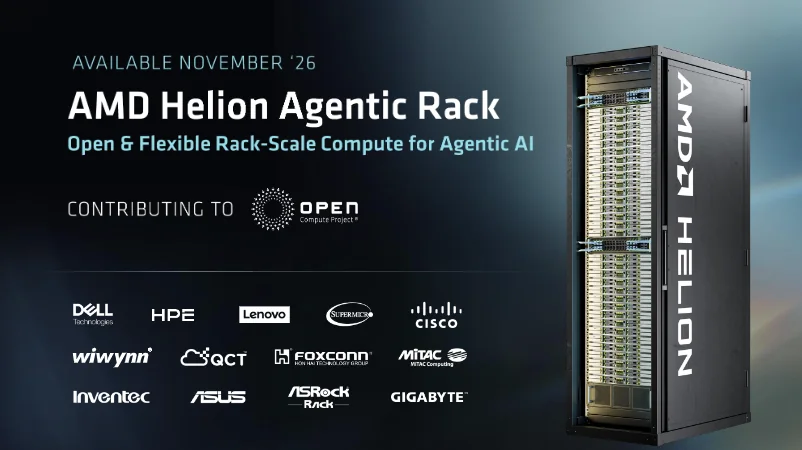 AMD Debuts Helion Reference Design for Agentic AI Servers with Zen 6 Cores