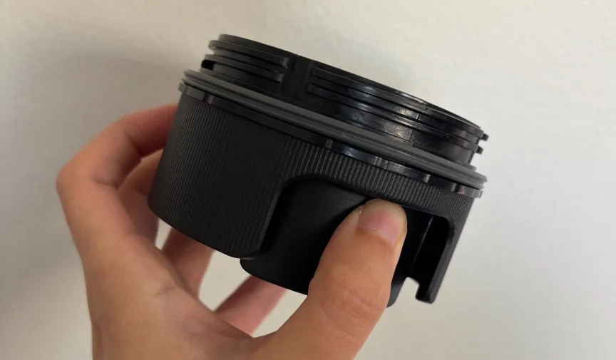 The black Vitamix Nano blade base.