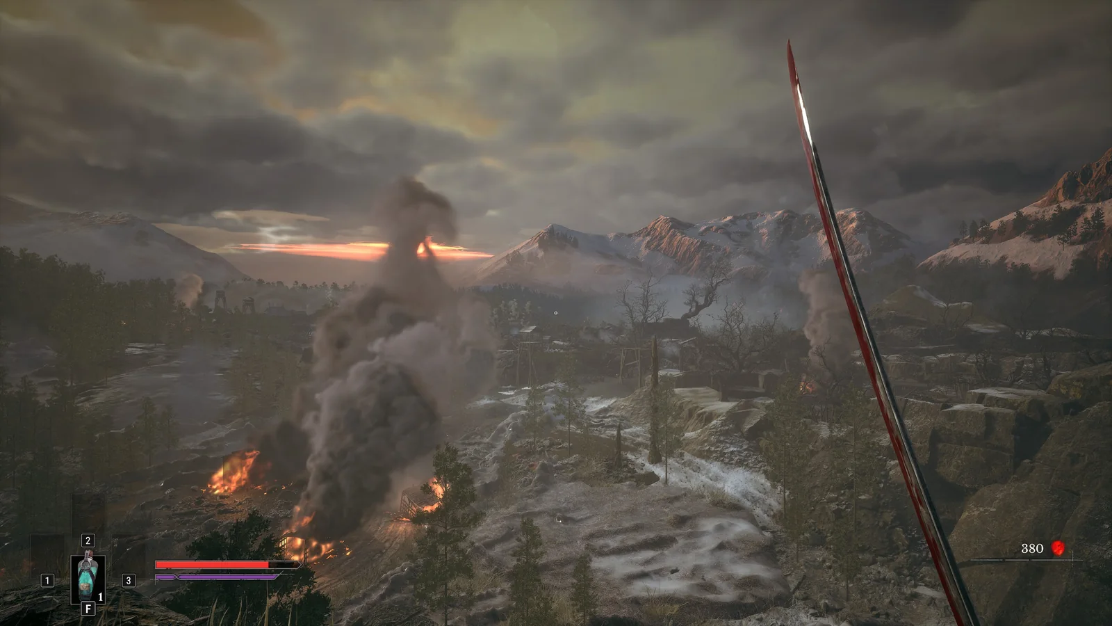 Looking over a smoking battlefield in Valor Mortis