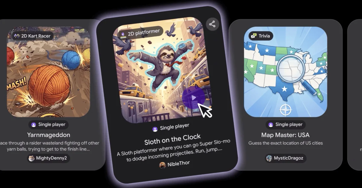 Google Launches Playground Platform for AI-Powered Game Creation
