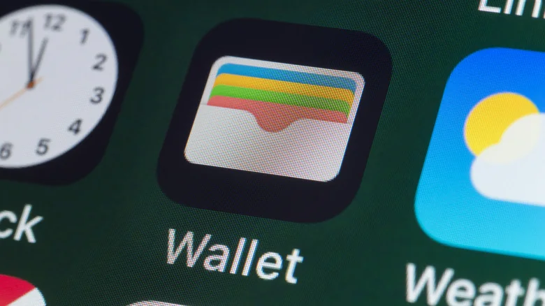 A close-up of the Apple Wallet logo.