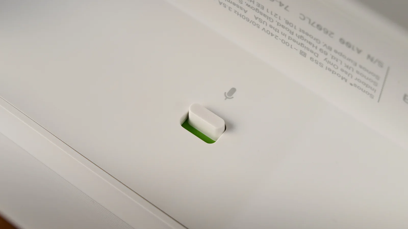 Mic control switch on the Sonos Beam Ultra