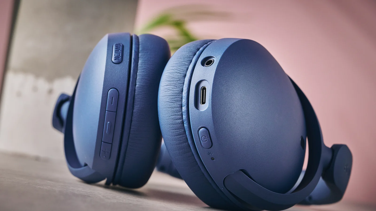 Buttons and USB-C port on the Sony WH-CH730N