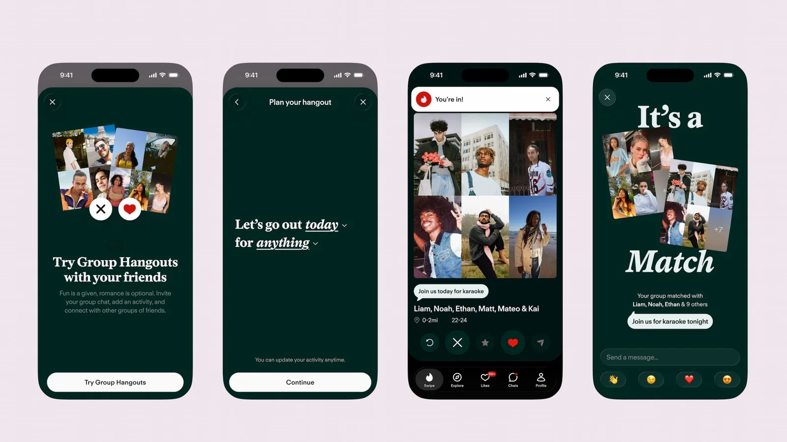 Tinder Introduces Group Hangouts for Low-Pressure Social Dating