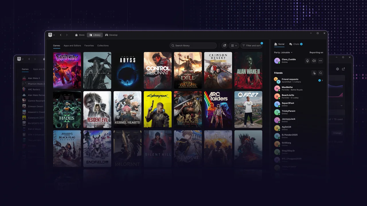 Epic Games Redesigns Launcher Using AI, Claiming It Starts 46% Faster Than Steam