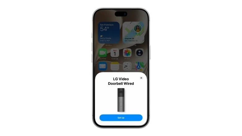 An iPhone showing the